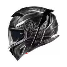 Casco Devil Carbon ST8 — Talla M, Negro brillo